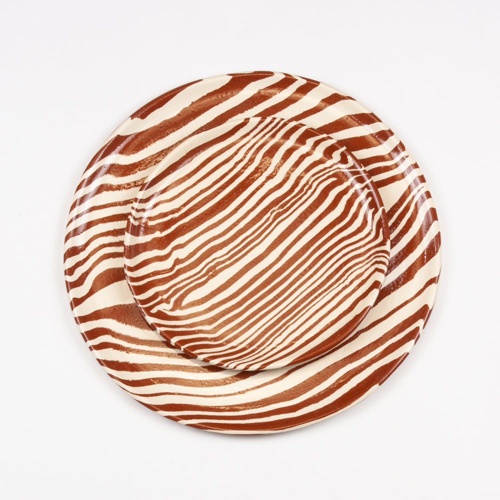 Terracotta & White Marble Ceramic Side Plate